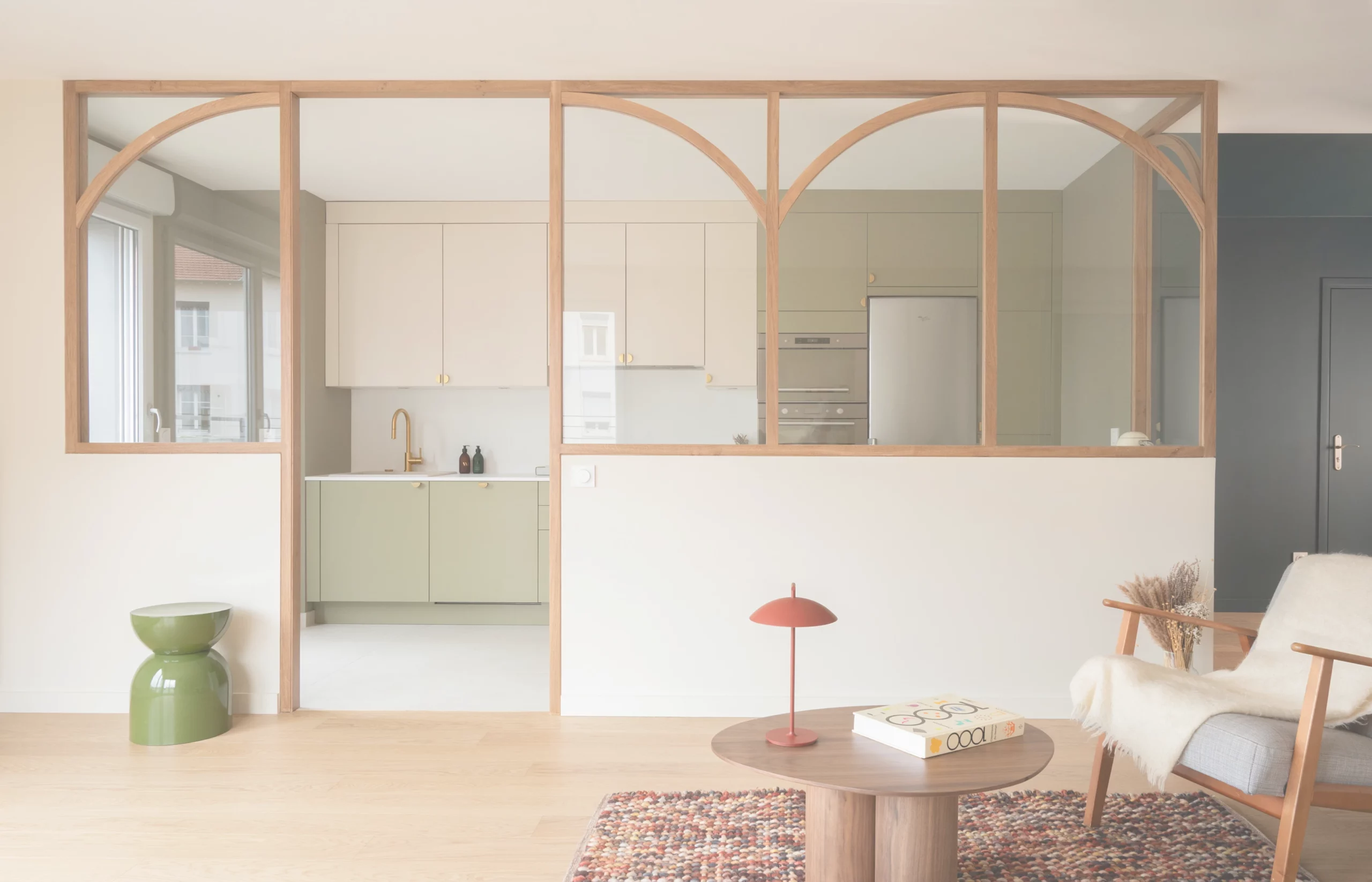 Verrière rénovation appartement Lyon architecte d'intérieur